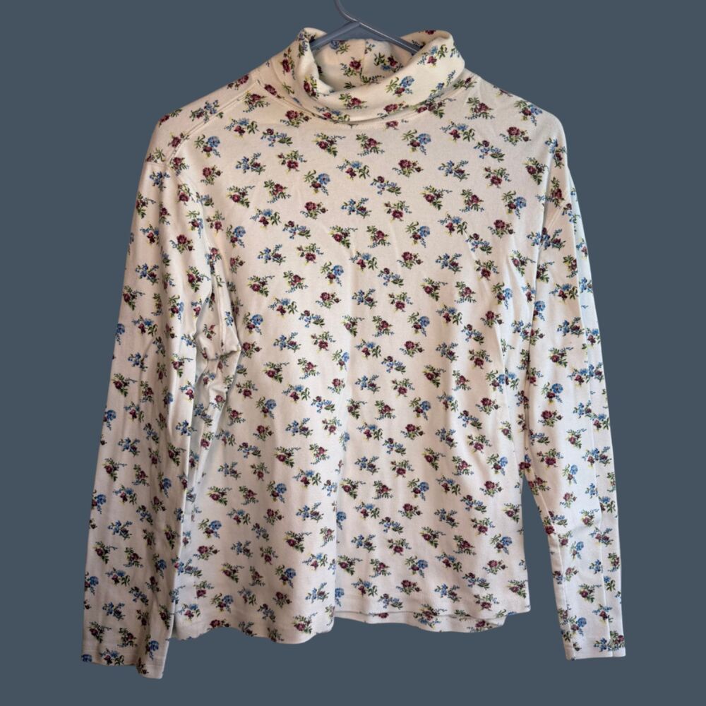 Classic Vintage 90’s Basic Edition Floral Turtleneck